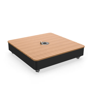 VERSA PX Large Mobile Base Black + Top Plate Wood