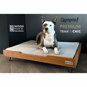 QUAPAS! Premium teak wood dog bed