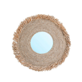 Yema raffia spiegel, boho wandspiegel