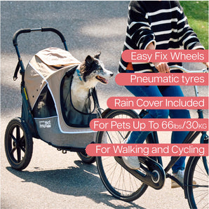 Innopet Sporty EVOLUTION 2-in-1 dog stroller and dog bike trailer SalesDepot - features